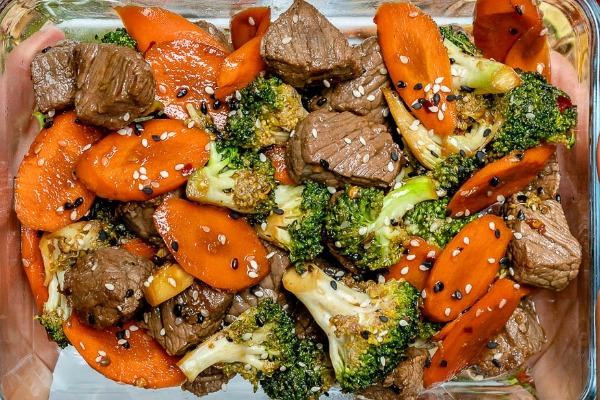Sirloin Steak with Sweet Potato and Broccoli